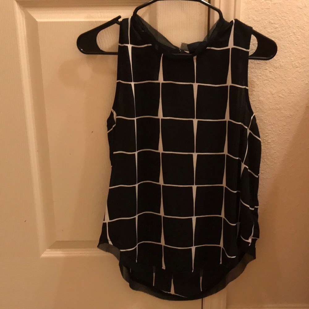 Black and white tank top